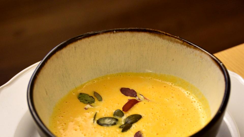 Velouté of squash with Maraschino